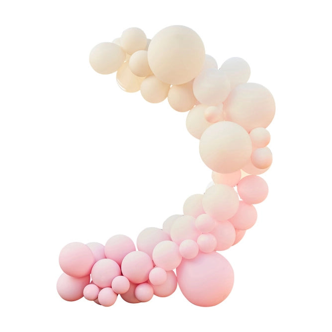 Ballonnenboog roze, wit en creme 5m
