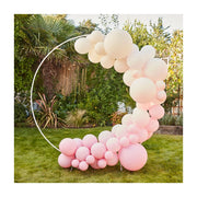 Ballonnenboog roze, wit en creme 5m