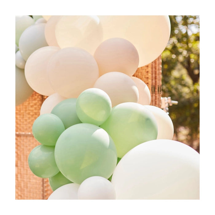 Ballonnenboog salie groen en nude 4m