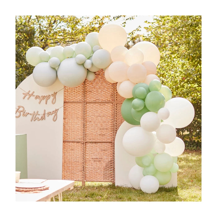 Ballonnenboog salie groen en nude 4m