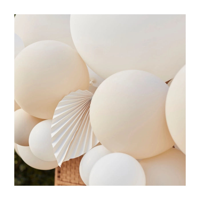 Ballonnenboog wit en nude 4m