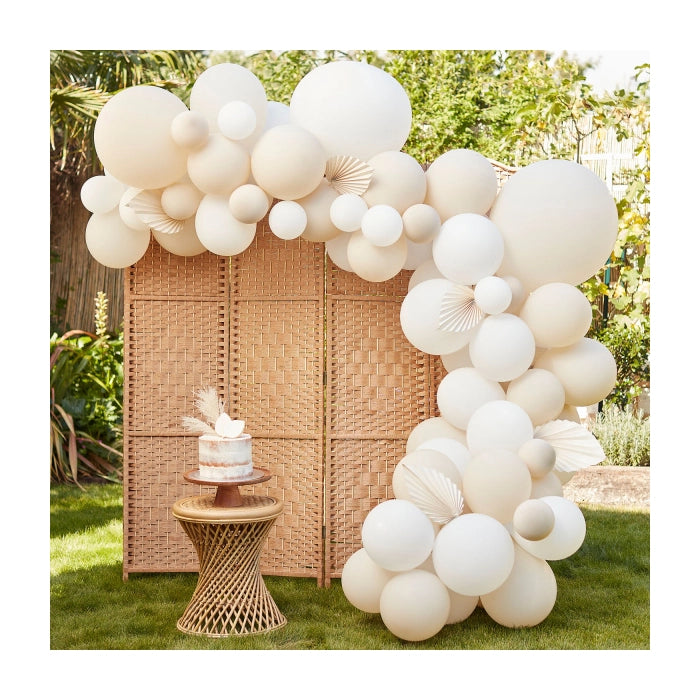 Ballonnenboog wit en nude 4m
