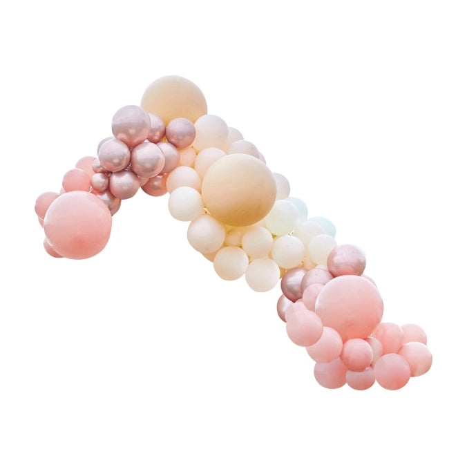 Ballonnenboog XL chrome roségoud & nude 12m