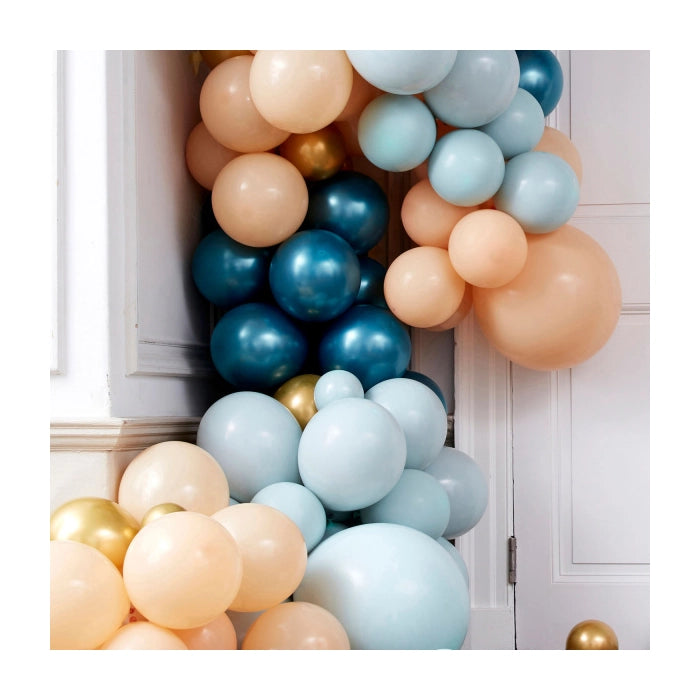 Ballonnenboog XL groen & chrome goud 12m