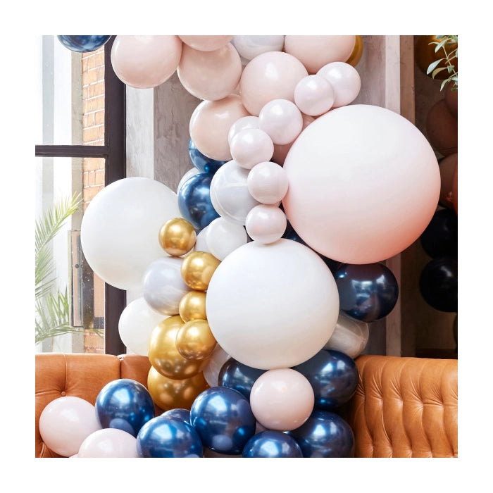 Ballonnenboog XL marmer, grijs & chrome goud