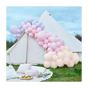 Ballonnenboog XL paars & roze 12m