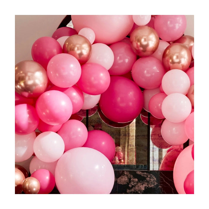 Ballonnenboog XL roze en rosé goud 12m