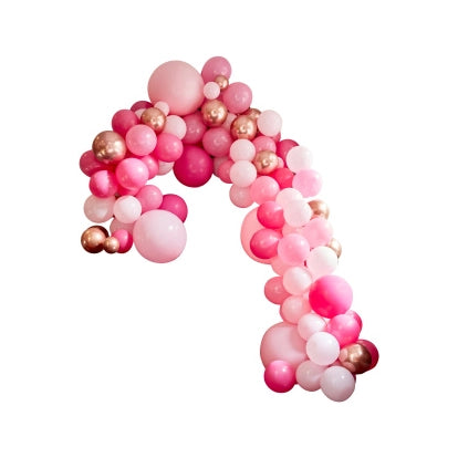 Ballonnenboog XL roze en rosé goud 12m