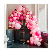 Ballonnenboog XL roze en rosé goud 12m