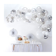 Ballonnenboog zilver en wit Ginger Ray