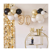 Ballonslinger 30 jaar met ballonnen goud champagne
