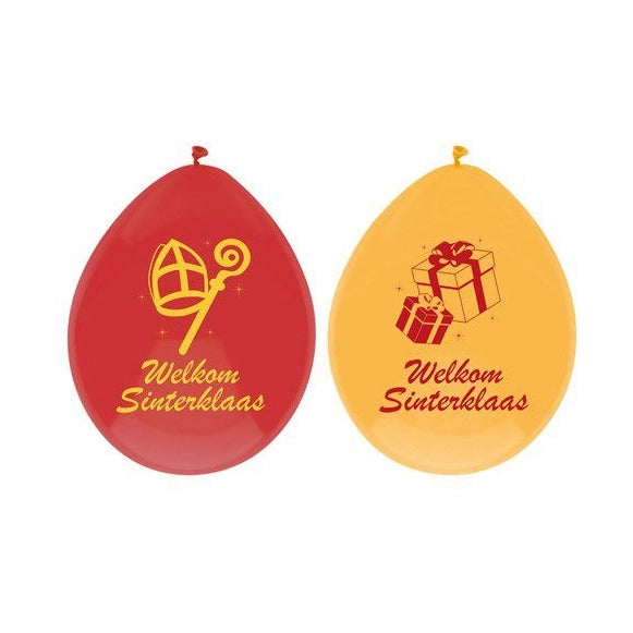 Balonnen welkom Sinterklaas 6 stuks