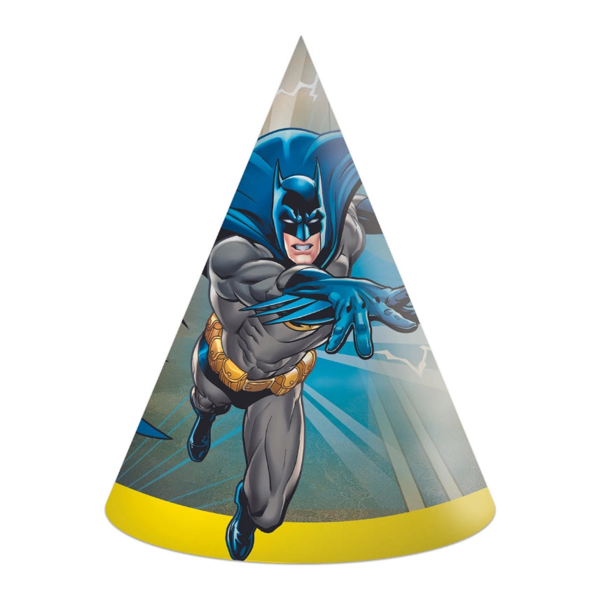 Batman Kartonnen feesthoedjes 6 stuks
