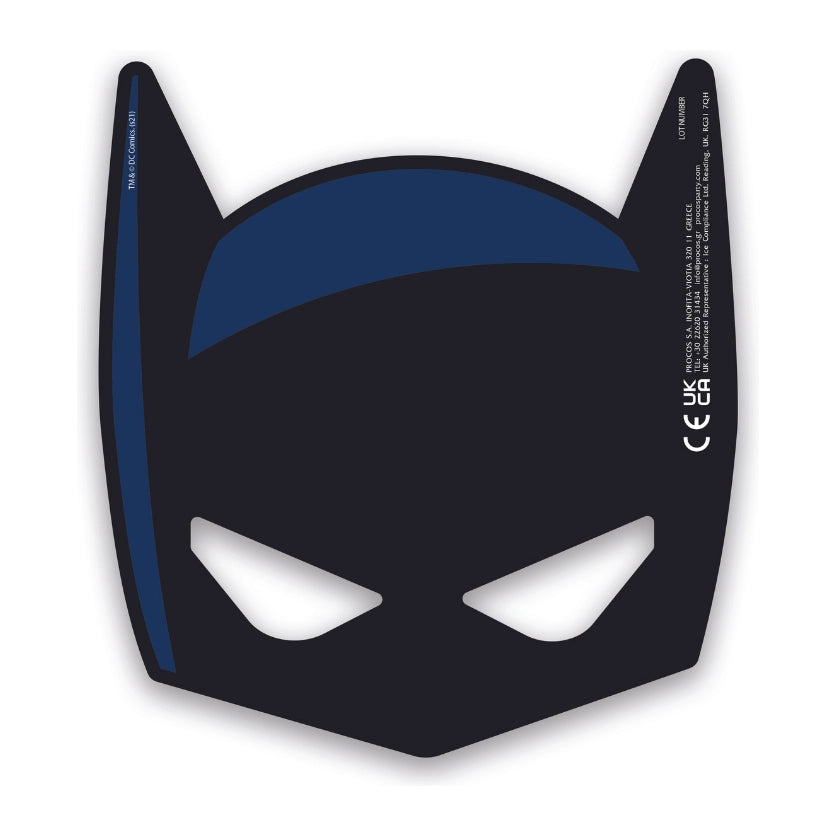 Batman Kartonnen maskers 6 stuks