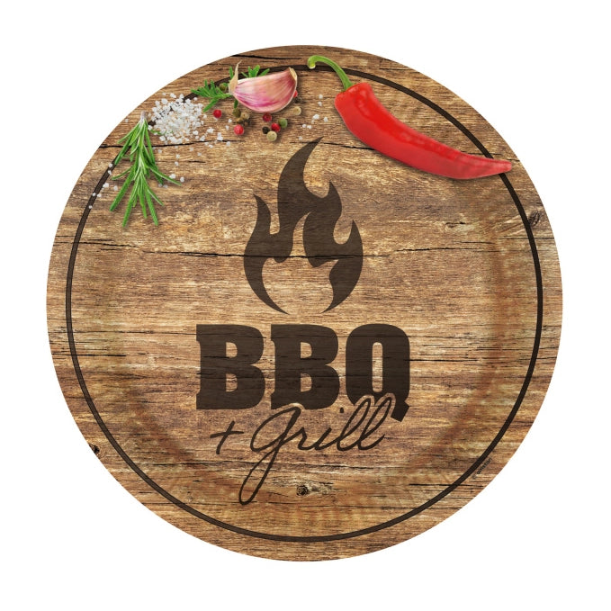 BBQ 8 papieren bordjes