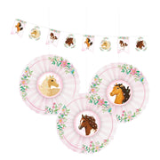 Beautiful Horses decoratie kit (1 slinger + 3 decoratie waaiers)