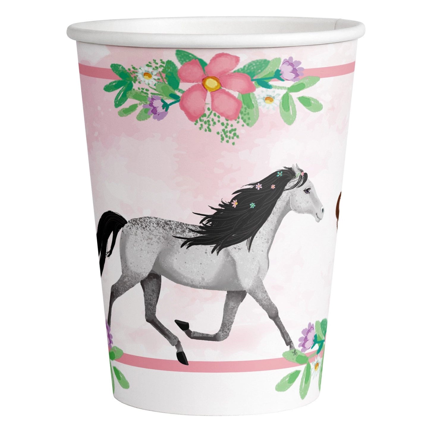 Obussgar Roze paardenfeestaccessoires voor meisjes, 159 stuks paardenthemadecoraties, inclusief Happy Birthday-achtergrond, papieren borden, servetten, bekers, 20 personen Obussgar Roze paardenfeestaccessoires voor meisjes, 159 stuks paardenthemadecoraties, inclusief Happy Birthday-achtergrond, papieren borden, servetten, bekers, 20 personen