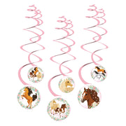 Beautiful Horses swirl decoraties 6 stuks