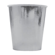 Bekers metallic zilver 250ml 8 stuks