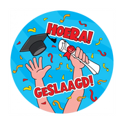 Bierviltjes - Geslaagd school cartoon - 6 stuks
