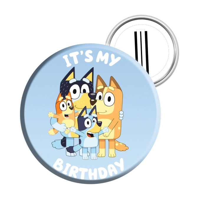 Bluey verjaardagsbutton