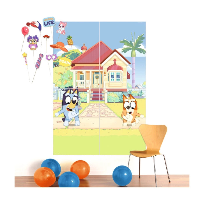 Bluey wand decoratie 4 x 70,6x101,8cm