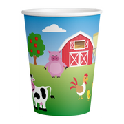 Boerderij papieren bekers 250ml 8 stuks