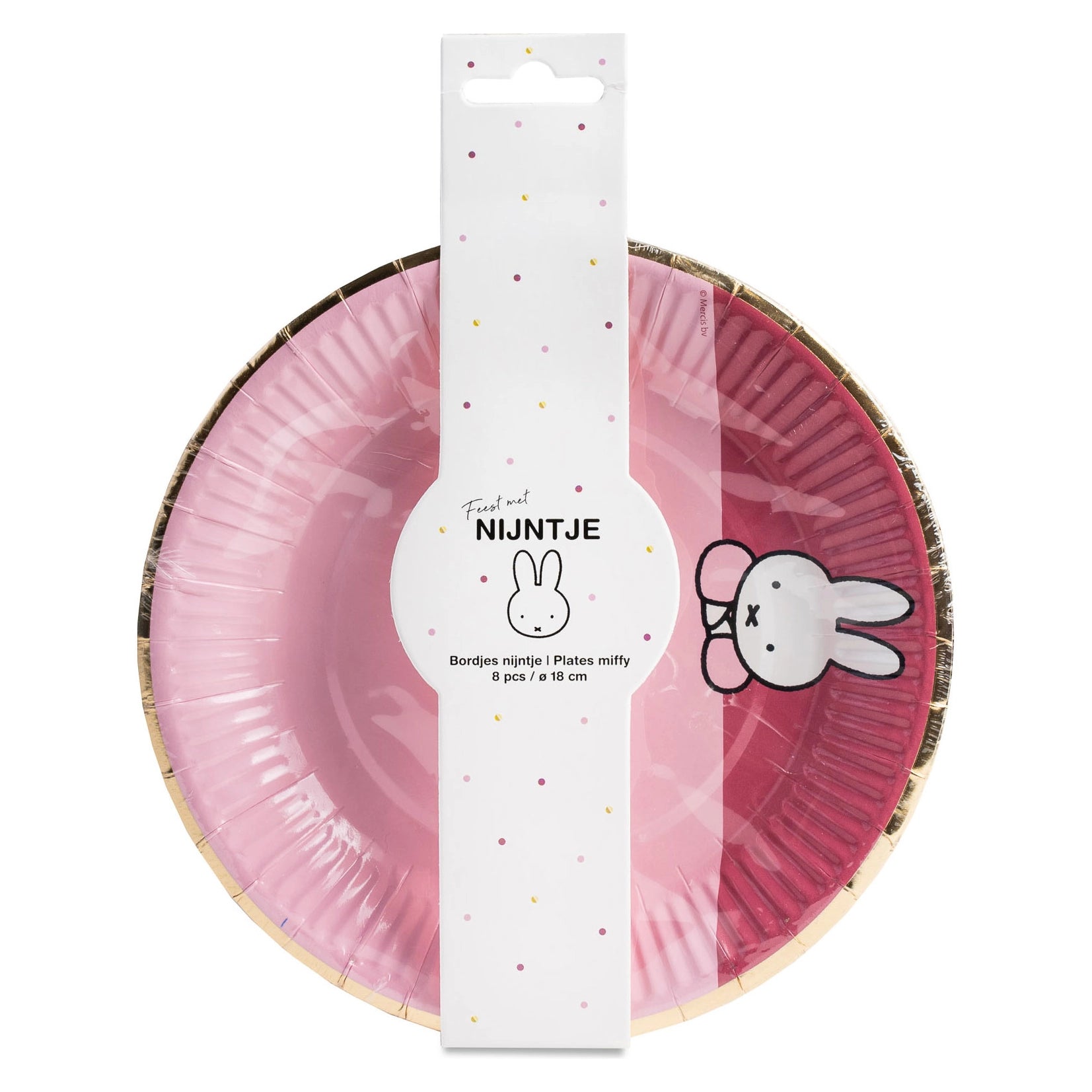 Borden Nijntje baby Roze 18cm 8 stuks