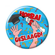 Button - Geslaagd school cartoon - 1 stuk