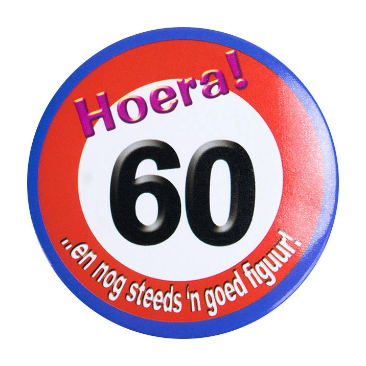 Button klein - 60 jaar verkeersbord