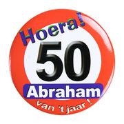 Button klein - abraham verkeersbord