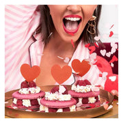Cake topper hartje rood