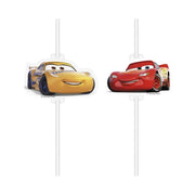 Cars 3 - Rietjes met afbeelding - 4 stuks
