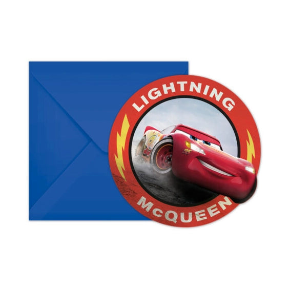 Cars 3 - Uitnodigingen - 6 stuks