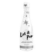Champagnefles confetti zilver ster