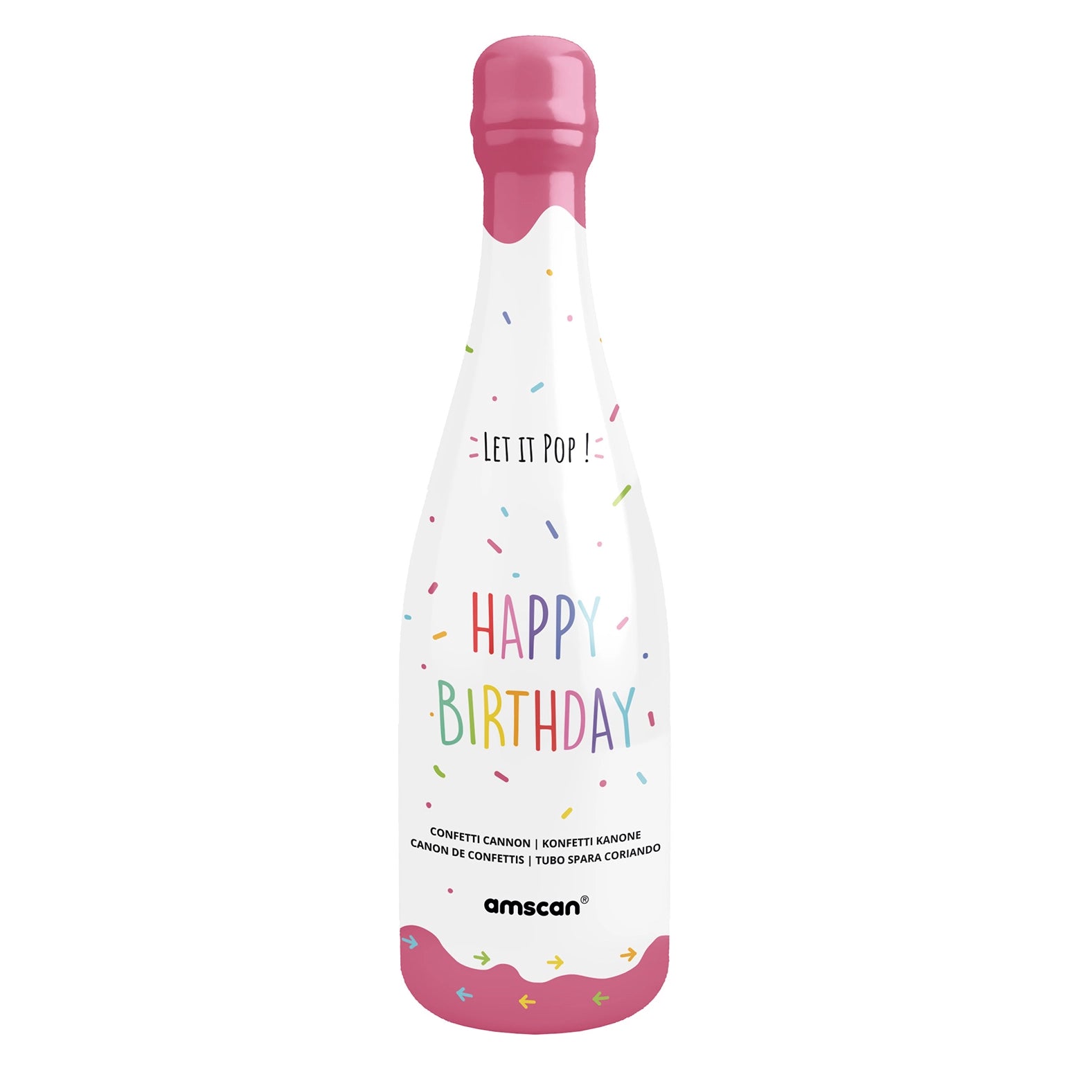 Champagnefles happy birthday confettikanon