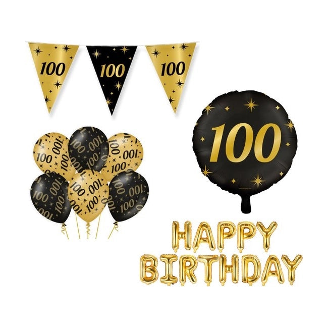 Classy Party 100 jaar verjaardag versiering pakket M