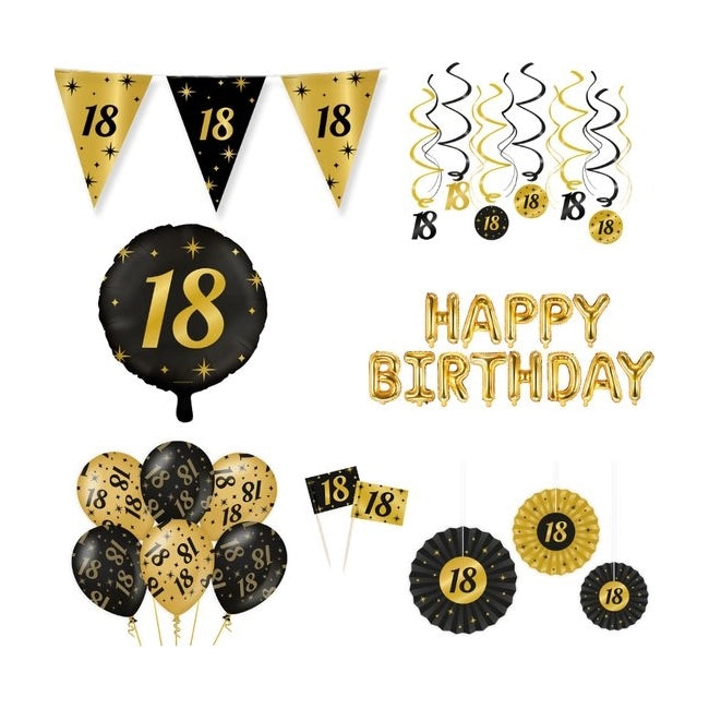 Classy Party 18 jaar verjaardag versiering pakket XL