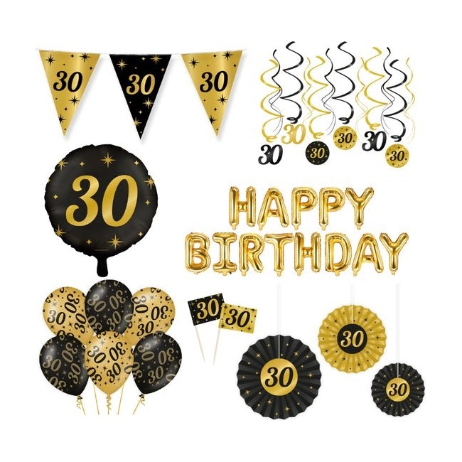 Classy Party 30 jaar verjaardag versiering pakket XL