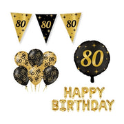 Classy Party 80 jaar verjaardag versiering pakket M