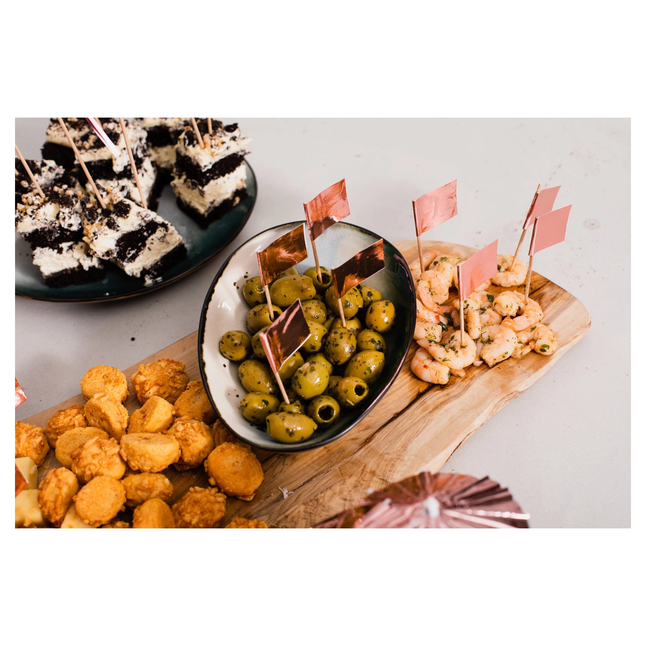 Cocktail Prikkers - Rosé Goud - 50 stuks