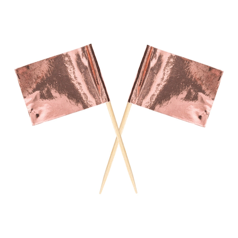 Cocktail Prikkers - Rosé Goud - 50 stuks