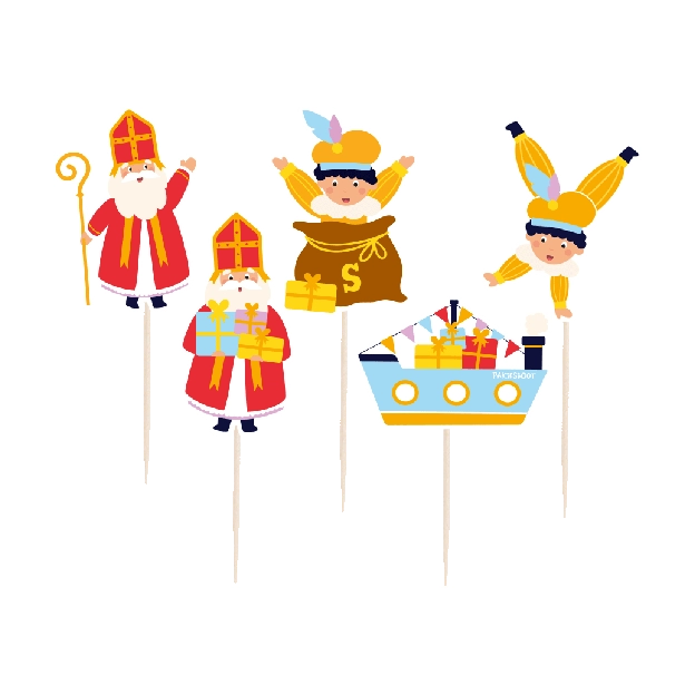 Cocktail prikkers - Sinterklaas - 16 stuks