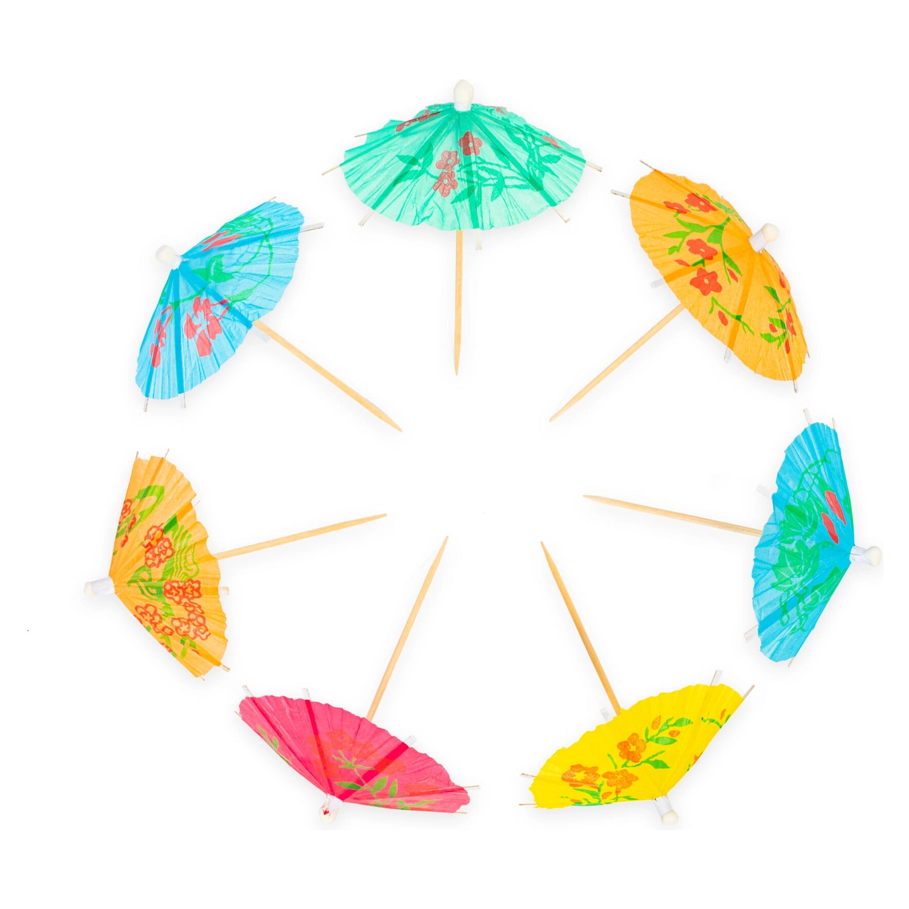 cocktailprikkers parasol gekleurd