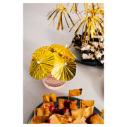Cocktailprikkers parasol metallic goud 10 stuks
