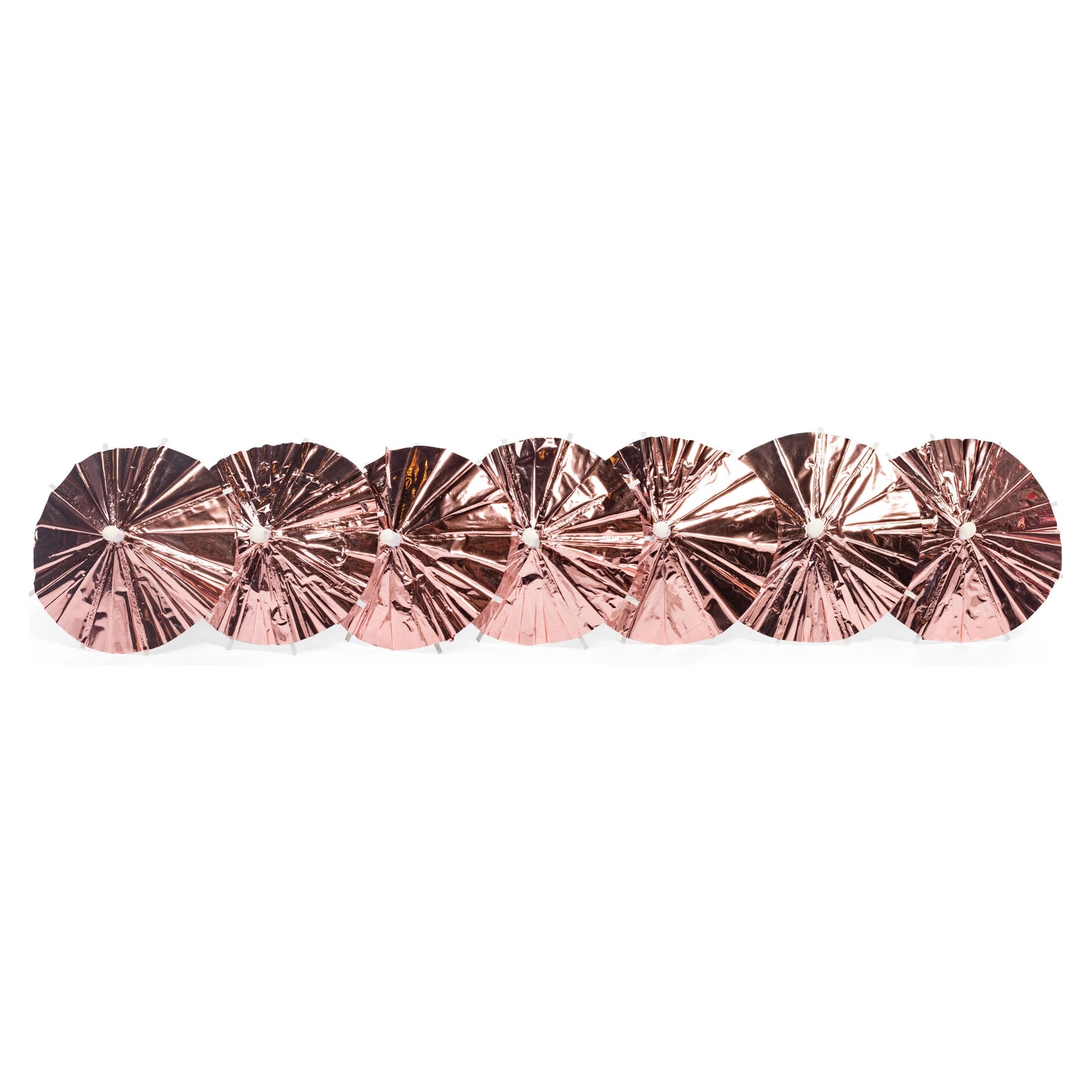 Cocktailprikkers parasol metallic rosé goud 10 stuks