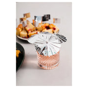 Cocktailprikkers parasol metallic zilver 10 stuks