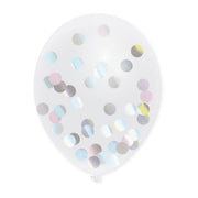 Confetti Ballonnen Holographic, 30cm, 5 stuks