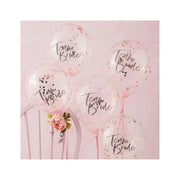 Confetti ballonnen Team Bride 5 stuks 30cm