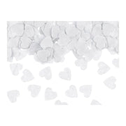Confetti hartjes wit